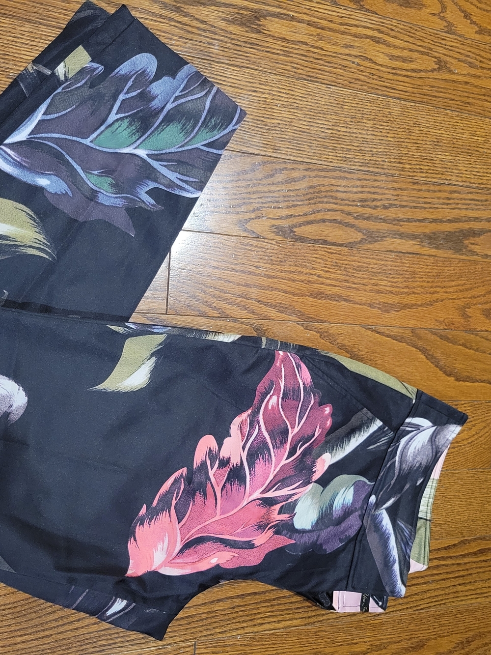 Ted Baker Black with Pink and Olive Floral trousers - Picture 3 of 6